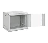 Armadio da parete 9U 19" IP20 53 x 40 x 45 cm in acciaio laminato a freddo e vetro - Armadio di rete di alta qualità per apparecchiature server e IT - Salvaspazio e stabile per ufficio e uso domestico