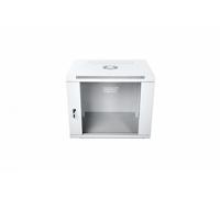 Armadio da parete 9U rack 19" 600x450, porta in vetro, montato, 60kg, grigio (RAL 7035)
