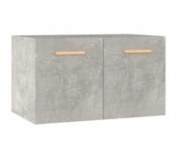 Armadio da parete grigio 60 x 36,5 x 35 cm Legno d'Ingegneria 2 Scomparti | Montaggio a parete, 2 scomparti, lettore multimediale, riviste, legno composito, manuale di montaggio incluso