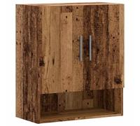 Armadio da parete in legno composito, 60 x 31 x 70 cm, con ripiani | Legno di ingegneria liscia, semplice fissaggio a parete, superficie espositiva, organizzazione ottimale