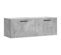 Armadio da parete in legno di ingegneria grigio cemento 100x36,5x35 cm | Legno composito resistente all'umidità, stoccaggio a parete versatile, piano espositivo decorativo, installazione facile,