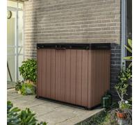 Armadio da terrazzo e giardino in Evotech marrone Box porta attrezzi da esterno