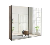 Composad | Armadio della Linea INFINITO con 2 Ante a Specchio Scorrevoli, Armadio Moderno, Elegante, Camera da Letto, (LxAxP) 250x223x67 cm, Colore Noce Brera, Made in Italy