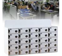 Armadio di archiviazione sicuro in acrilico con serratura, 20/25/30/40/50 griglie, montaggio a parete per dipendenti, soluzione versatile per display e archiviazione del telefono