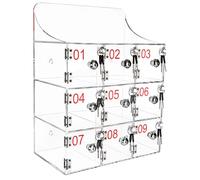 Armadio di archiviazione sicuro per cellulare, montaggio a parete, con serrature e chiavi, 9 scomparti per cellulari, ideale per scuole, uffici e fabbriche, soluzione di archiviazione intelligente