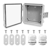 Armadio di controllo,Scatola di Giunzione Impermeabile,Scatola di Distribuzione a Parete 15 x 15 x 9 cm,Scatola di Protezione,Scatola Stagna,per Ambienti Umidi,Giardini,Esterni,Ville