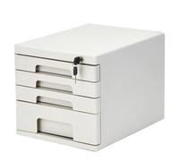 Armadio di Documenti Sicuro a 4 Livelli, organizzatore di stoccaggio A4 bloccabile con cassetti per L'Ufficio Domestico.Il Design in Plastica Durevole Mantiene Le Carte in Riosa E Protette.