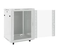 Armadio di rete 15U 19" grigio 53 x 40 x 80 cm - Acciaio laminato a freddo e vetro - Robusto sistema di storage di rete per infrastrutture IT professionali