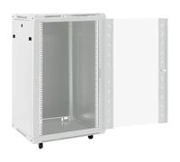 Armadio di rete 18U su ruote 19" IP20 60x60x100 cm - Acciaio laminato a freddo e vetro - Robusto sistema di storage di rete per infrastrutture IT professionali