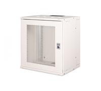 DIGITUS armadio di rete - rack 19 pollici 12 U - non montato - montaggio a parete - profondità 400 mm - portata 60 kg - porta in acciaio perforato - serie SOHO Pro - grigio