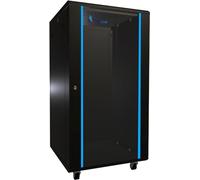 Armadio di rete da 19 pullici 22 U 600x600 pannelli laterali rimovibili autoassemblati Armadio rack 19 pollici per UPS Switch vetro temperato nero Armadio rack per server