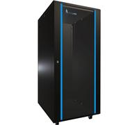 Armadio di rete da 19 pullici 27 U 600x800 pannelli laterali rimovibili autoassemblati Armadio rack 19 pollici per UPS Switch vetro temperato nero Armadio rack per server