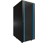Armadio di rete da 19 pullici 37 U 600x1000 pannelli laterali rimovibili autoassemblati Armadio rack 19 pollici per UPS Switch vetro temperato nero Armadio rack per server