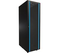 Armadio di rete da 19 pullici 42 U 600x1000 pannelli laterali rimovibili autoassemblati Armadio rack 19 pollici per UPS Switch vetro temperato nero Armadio rack per server