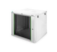 Armadio Rack 19 9 Unita' Da Muro (A)505 X (L)600 X Profondita' 600 Mm. Colore Grigio Porta Vetro