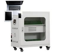 Armadio di ricarica - Ultra sicuro per un massimo di 60 telefoni, porta resistente agli urti, ripiani multipli, carrello con serratura per una ricarica e organizzazione sicura