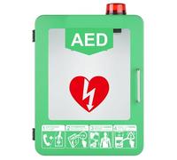 Armadio di stoccaggio for defibrillatore DAE, armadietto di pronto soccorso a parete for la maggior parte dei modelli di DAE, posizione della partizione regolabile(Green)