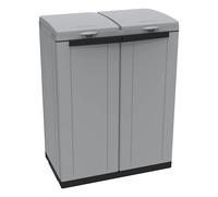 Contenitore EcoCab 2 per raccolta differenziata 68x39x88.7 cm 2 portasacco da 110 L ciascuno grigionero Terry
