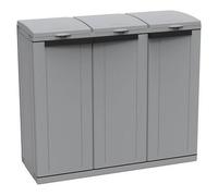 Contenitore EcoCab 3 per raccolta differenziata - 102x39x88,7 cm - 3 portasacco da 110 L ciascuno - Terry