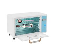 Armadio disinfettante UV, sterilizzatore per utensili per unghie, 75 °C, sterilizzatore con timer, sterilizzatore per manicure per uso domestico, parrucchieri e spa (bianco + blu)