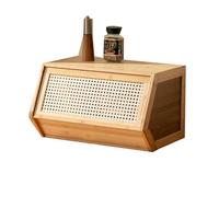 Armadio dispensa da cucina, con ante in vimini, credenze con ripiani in legno, armadietti impilabili, per sala da pranzo, soggiorno, bagno(Style B,Length 35)