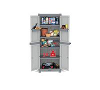 Armadio Domino Wave - PPL - a 2 ante - base 2700-70x43,8x181,8 cm - grigio - Terry