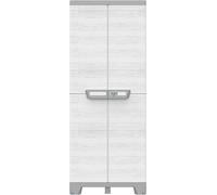 TERRY Armadio da Esterno Antipioggia in Plastica 2 Ante con 3 Ripiani Linea Sequoia 68x39x172 cm colore Grigio
