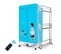 Armadio Elettrico Casa Appartamenti Asciugatrice per Camper da Viaggio, 1200 W Pieghevole Portatile a 2 Livelli Vestiti Elettrici con Telecomando Timer Regolabile, Risparmio Energetico