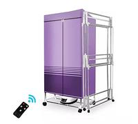 Armadio Elettrico Casa Appartamenti Asciugatrice per Camper da Viaggio, 1200 W Pieghevole Portatile a 2 Livelli Vestiti Elettrici con Telecomando Timer Regolabile, Risparmio Energetico