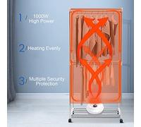 Armadio elettrico da 1000 W Casa Appartamenti Viaggio Rv Asciugatrice Grande capacità 15 kg Risparmia elettricità Risparmia tempo Asciugatrici elettriche Vestiti Interni riscaldati