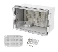 Armadio Elettrico da Esterno in ABS, Scatola Derivazione Esterna con Coperchio Trasparente in PC, Cassetta Elettrica Esterna a Doppia Chiusura con Foro per Lucchetto, IP66(50x40x20 cm/20x16x8 in)