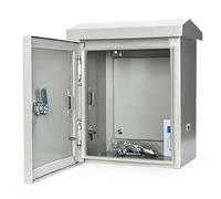 Armadio Elettrico in Acciaio, Involucro for Apparecchiature Elettriche da Esterno con Montaggio A Parete, Alloggiamento Elettrico in Acciaio Laminato A Freddo(20x25x14cm/7.9x9.8x5.5in)