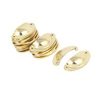 Armadio ferro stile retrò maniglia forma a conchiglia tono oro 82x34x18mm 20pz