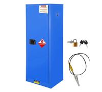 Armadio for la conservazione di sostanze chimiche con ripiani regolabili da 22 galloni, armadio infiammabile 65" H x 43" W x 18" D, for uso commerciale e industriale(Blue)