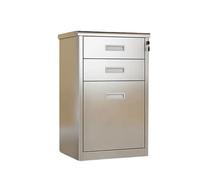 Armadio Garage Chiuso Acciaio Inossidabile Schedario da Ufficio con 3 Cassetto Ampia Capacità di Stoccaggio Mobilettoo da Cucina con Serratura a Chiave per Garage, Cantina, Cucina(304)