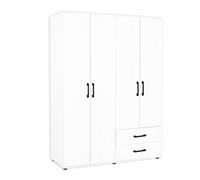 Armadio GRD4422023 bianco 4 ante e 2 cassetti