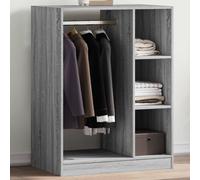 vidaXL Armadio Grigio Sonoma 77x48x102 cm in Legno Multistrato, Mobile portaoggetti, Guardaroba, Mobile per Camera da Letto, armadietto portaoggetti
