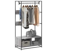 vidaXL Armadio Grigio Sonoma 90x50x180 cm in Truciolato, Mobile portaoggetti, Guardaroba, Mobile per Camera da Letto, armadietto portaoggetti