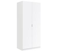 Armadio Guardaroba 2 Ante Con Barra Appendiabiti 81x52x180H Bianco
