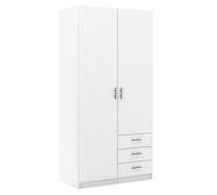 Kit armadio sprint 2 ante + 3 cassetti bianco