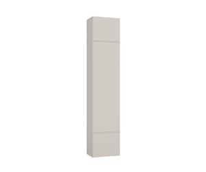 Armadio Guardaroba Chiuso, Mobile ingresso con Gancio Estraibile, Scarpiera e Vani a Ribalta, Sistema Tip-On senza Maniglie, Mobiletto Salvaspazio Moderno 50x238 cm Beige Cashmere MIT16