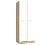 Kit armadio 2 ante 71x51,5xh181 cm rovere bianco