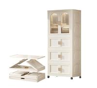 Armadio Guardaroba Pieghevole Portatile Armadio per Vestiti Pieghevole con Asta Appendiabiti nizzatori per Armadio E Spazio di Archiviazione con Porta Magnetica Ruote E 10 Grucce B