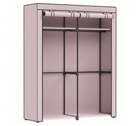 Armadio, Guardaroba Porta Abiti per Camera da Letto con 2 Barre Appendiabiti, Armadio Portatile in Tessuto, Pieghevole, per Armadio, 43 x 140 x 174 cm, Verde Salvia/Blu Scuro/Nero/Grigio/Viola Lavanda