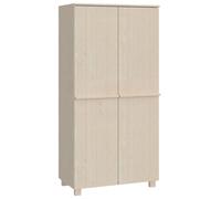 Armadio HAMAR marrone miele legno massello di pino 89 x 50 x 180 cm camera da letto con asta appendiabiti e ripiani per guardaroba e spogliatoio