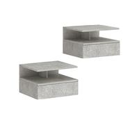 ARMADIO HOMCOM IT831-338V85GY - in truciolato grigio cemento con 2 porte e 2 ripiani