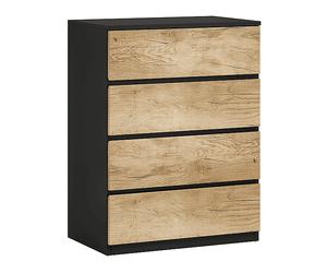 ARMADIO HOMCOM IT831-690V80MX - in pannello truciolare nero e rovere con 4 porte e 4
