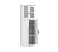 ARMADIO HOMCOM IT834-862V00WT - Mobile Bagno in MDF Bianco con 4 porte e 6 ripiani