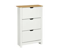 ARMADIO HOMCOM IT837-062V01WT - in truciolato bianco con 3 porte e 6 ripiani