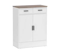 ARMADIO HOMCOM IT838-585V00DR - in MDF Bianco e Marrone con 2 porte e 2 ripiani